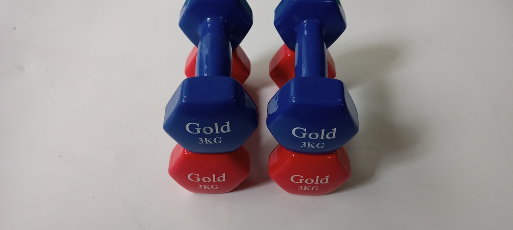 Tạ tay cao su cao cấp 3 kg đỏ ( giá 1 chiếc)