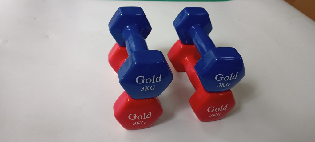 Tạ tay cao su cao cấp 3 kg xanh ( giá 1 chiếc)