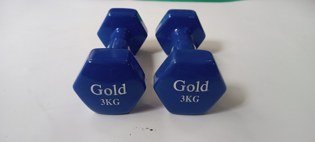 Tạ tay cao su cao cấp 3 kg xanh ( giá 1 chiếc)