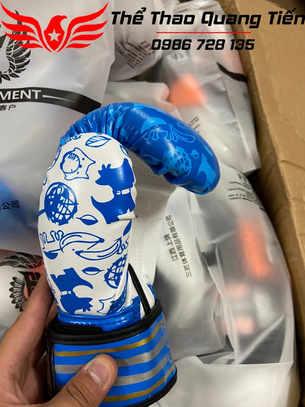 Găng tay boxing mini màu xanh cho trẻ em MTB 6oz 5.0