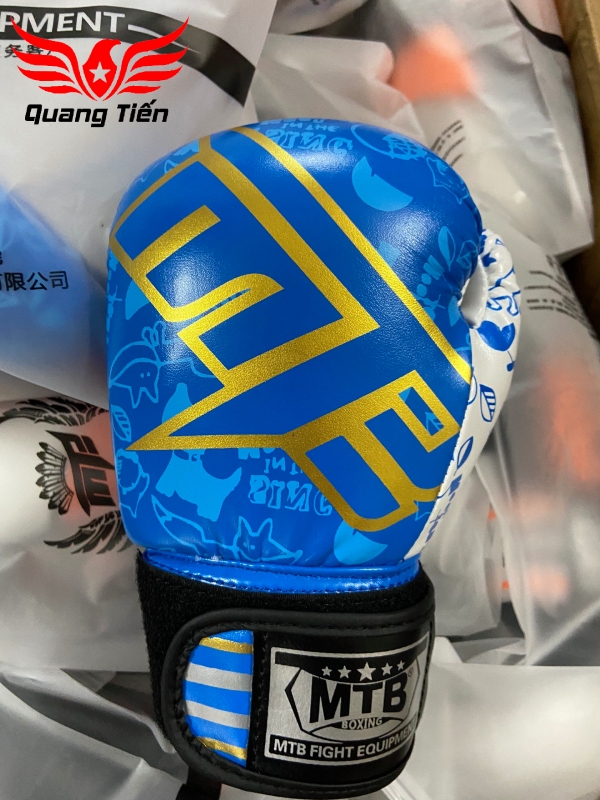 Găng tay boxing mini màu xanh cho trẻ em MTB 6oz 5.0