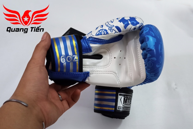Găng tay boxing mini màu xanh cho trẻ em MTB 6oz 5.0