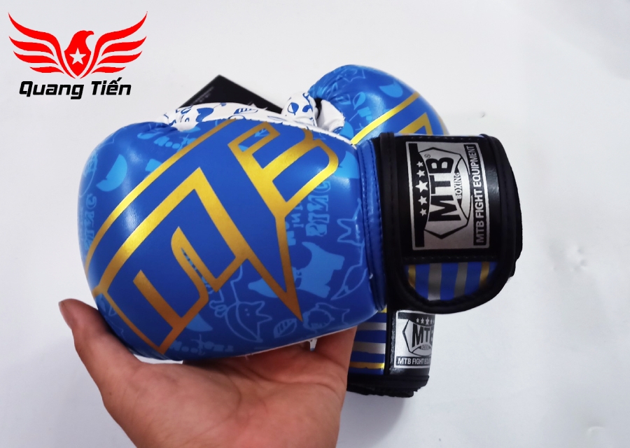 Găng tay boxing mini màu xanh cho trẻ em MTB 6oz 5.0