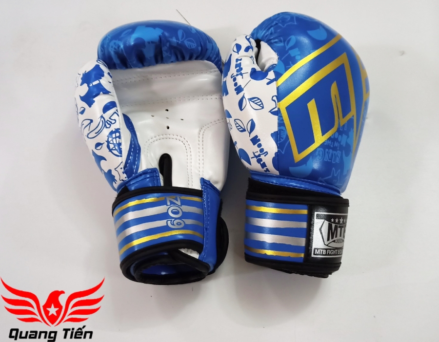 Găng tay boxing mini màu xanh cho trẻ em MTB 6oz 5.0