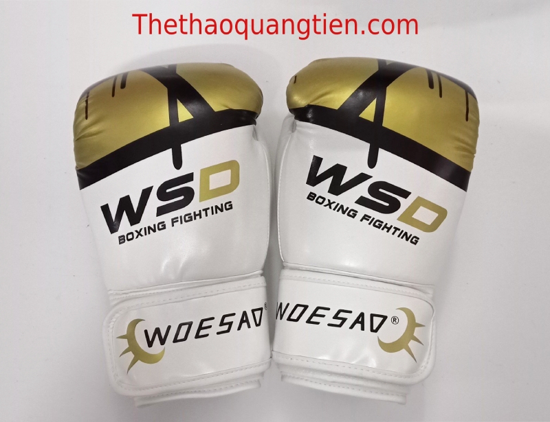 Găng tay boxing WSD chính hãng màu bạch kim