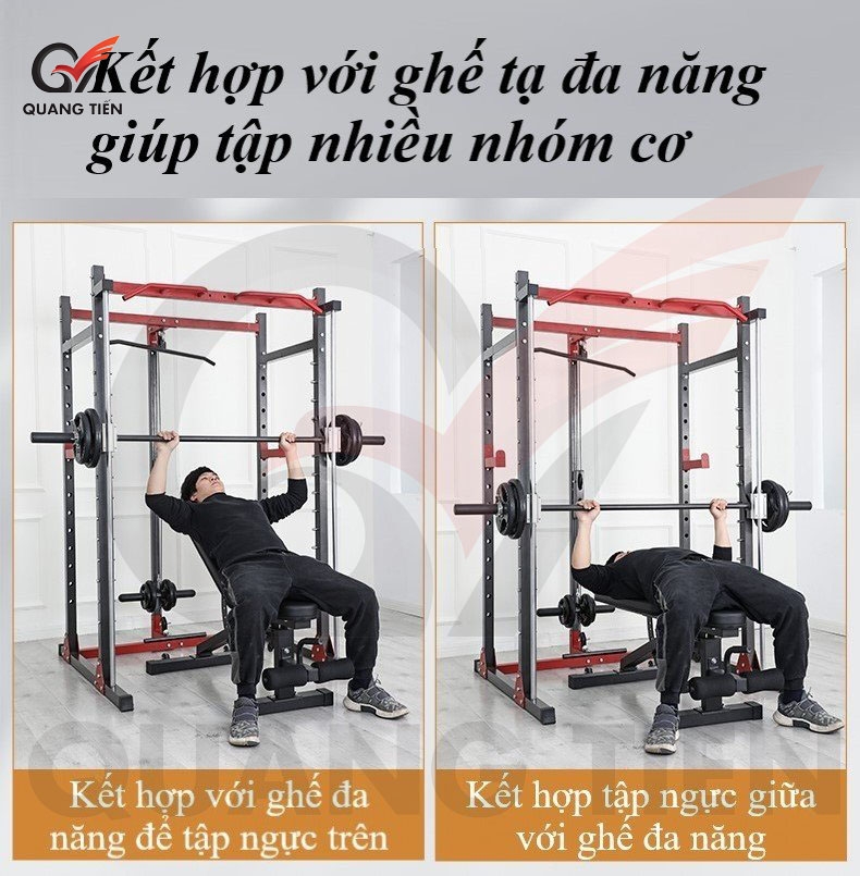 Giàn tạ đa năng Kingbox G04 + kèm ghế ( chưa bao gồm bánh tạ)
