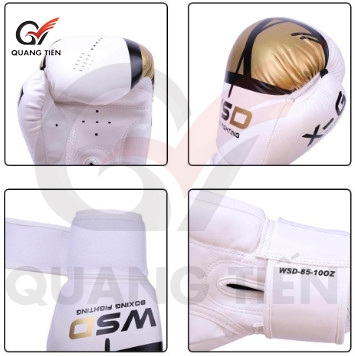 Găng tay boxing WSD chính hãng màu bạch kim