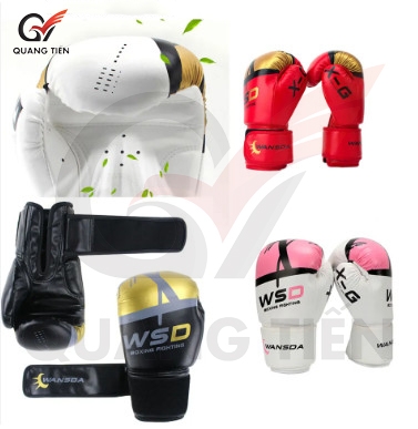 Găng tay boxing WSD chính hãng màu bạch kim