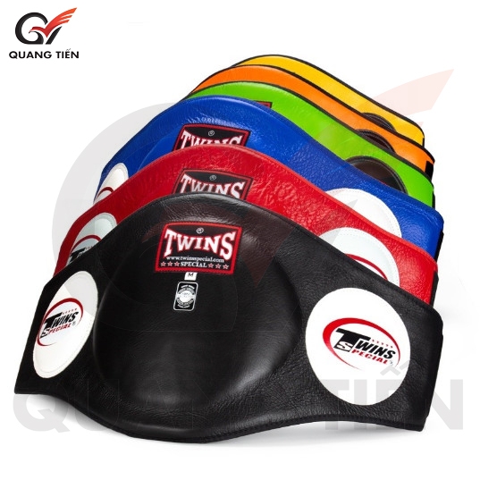 Đai bụng Twins Special Muay Thai Leather Belly Pad BEPL2 cao cấp chính hãng - Màu đen
