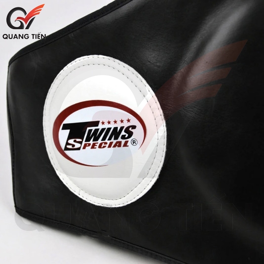 Đai bụng Twins Special Muay Thai Leather Belly Pad BEPL2 cao cấp chính hãng - Màu đen