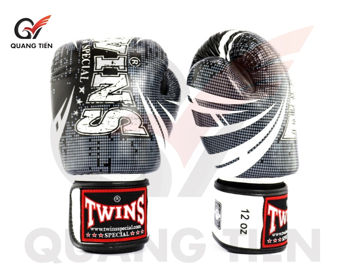 Găng Tay Boxing Twins Họa Tiết – ĐEN TRẮNG