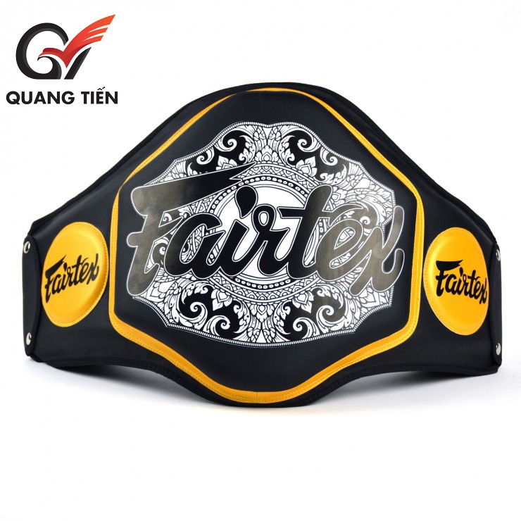 Đích Bụng Fairtex Microfiber Belly Pad cao cấp chính hãng ( đen vàng trắng )