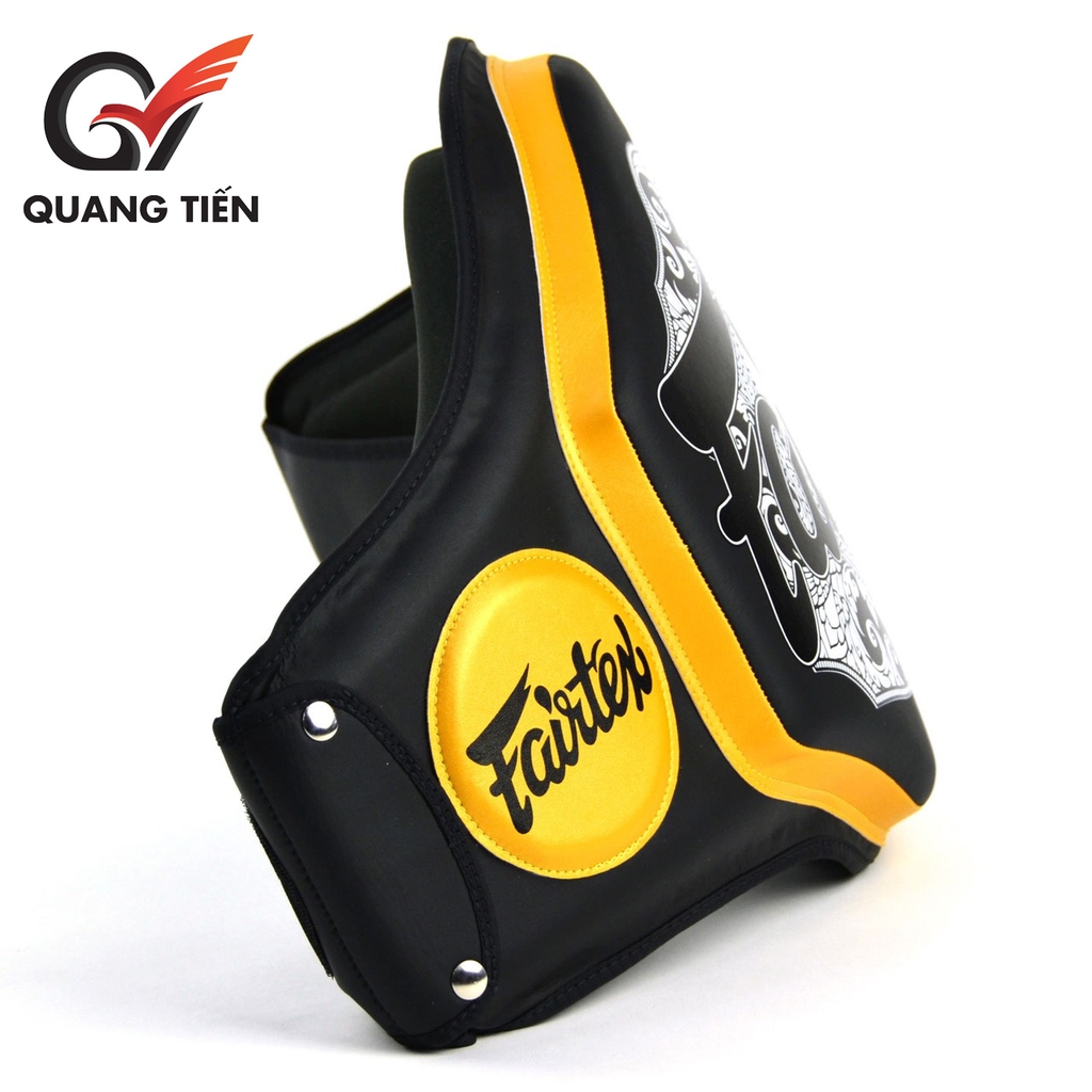 Đích Bụng Fairtex Microfiber Belly Pad cao cấp chính hãng ( đen vàng trắng )
