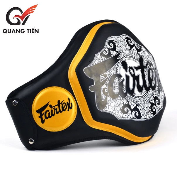 Đích Bụng Fairtex Microfiber Belly Pad cao cấp chính hãng ( đen vàng trắng )