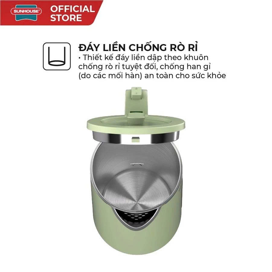 Ấm siêu tốc Inox 2 lớp 1.8L Sunhouse SHD1353