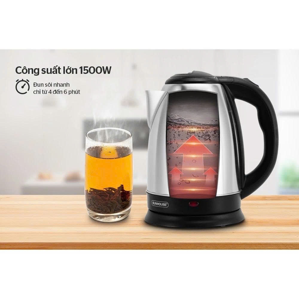 Ấm siêu tốc inox Sunhouse SHD1182