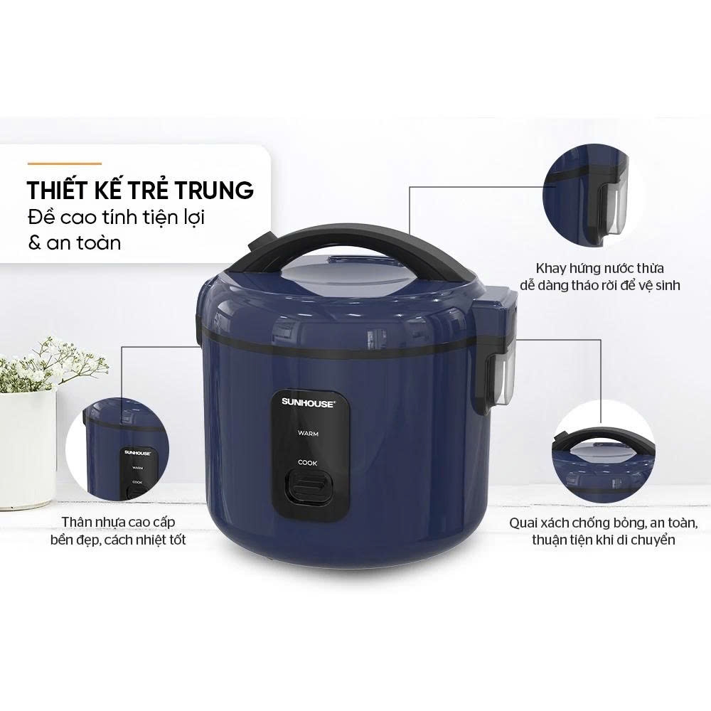 Nồi cơm điện 1.2L Sunhouse SHD8213