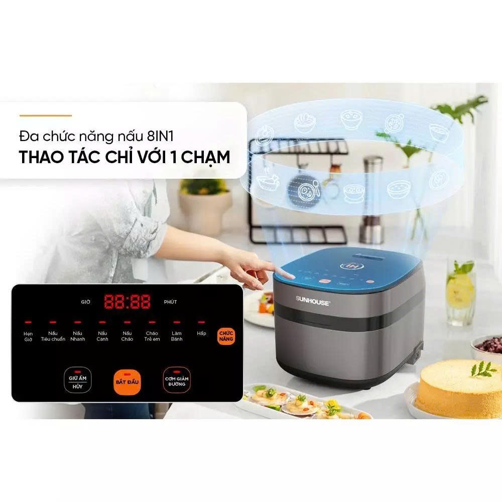 Nồi cơm điện cao tần 1.5L SUNHOUSE SHD8826