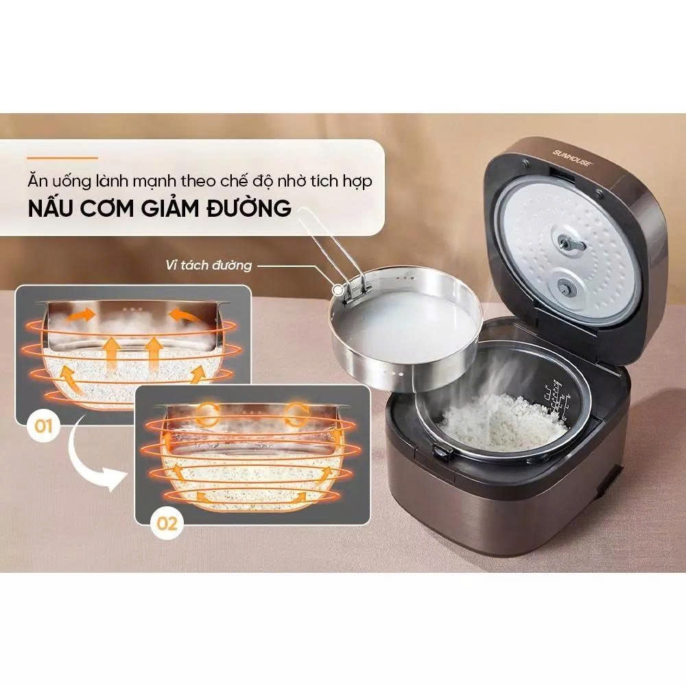 Nồi cơm điện cao tần 1.5L SUNHOUSE SHD8826