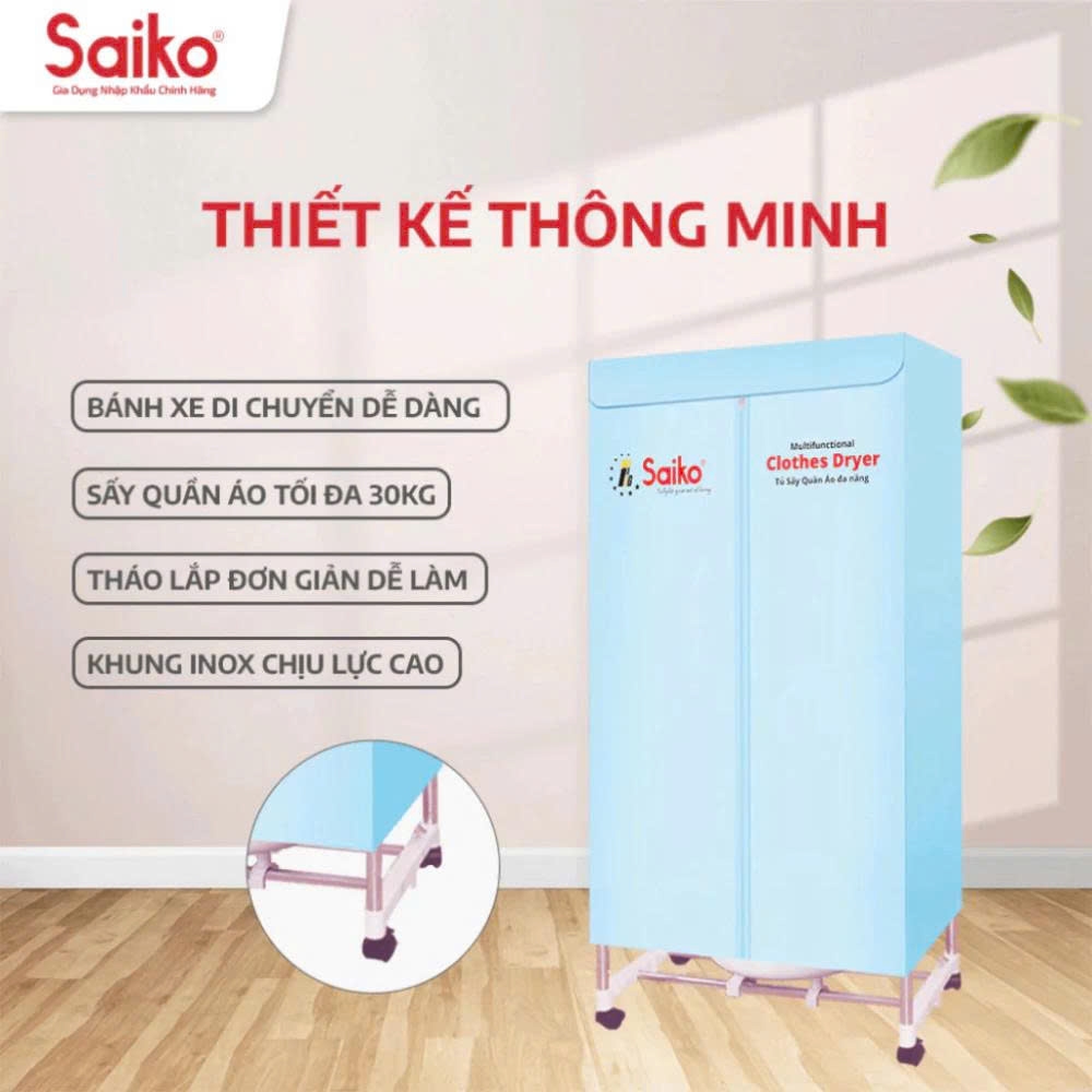 Tủ sấy quần áo saiko cd 1900 Cao cấp chính hãng