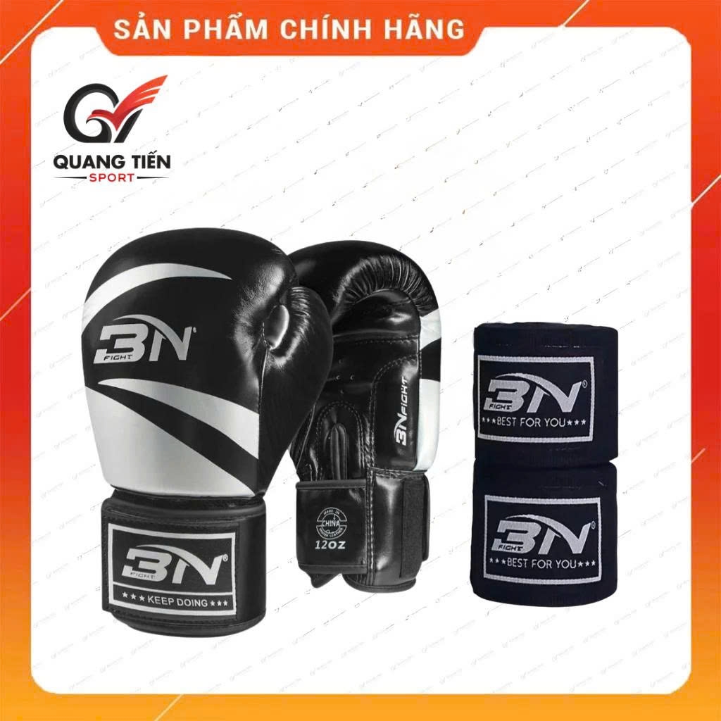 Combo Găng + băng quấn võ thuật đồng màu BN Fight có nhiều màu và size chọn lựa