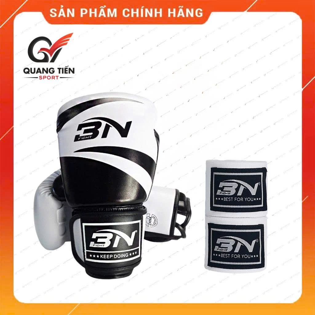 Combo Găng + băng quấn võ thuật đồng màu BN Fight có nhiều màu và size chọn lựa