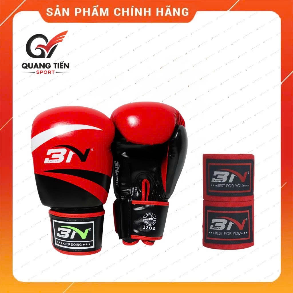 Combo Găng + băng quấn võ thuật đồng màu BN Fight có nhiều màu và size chọn lựa