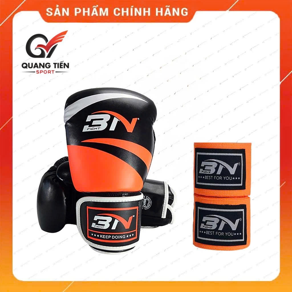 Combo Găng + băng quấn võ thuật đồng màu BN Fight có nhiều màu và size chọn lựa