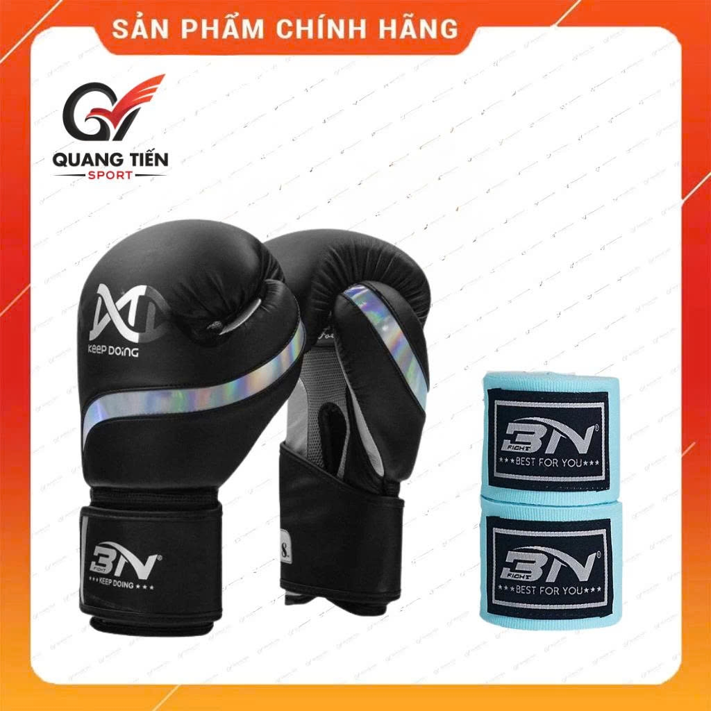 COMBO Găng boxing BN - DNA tặng kèm băng quấn tay BN chính hãng