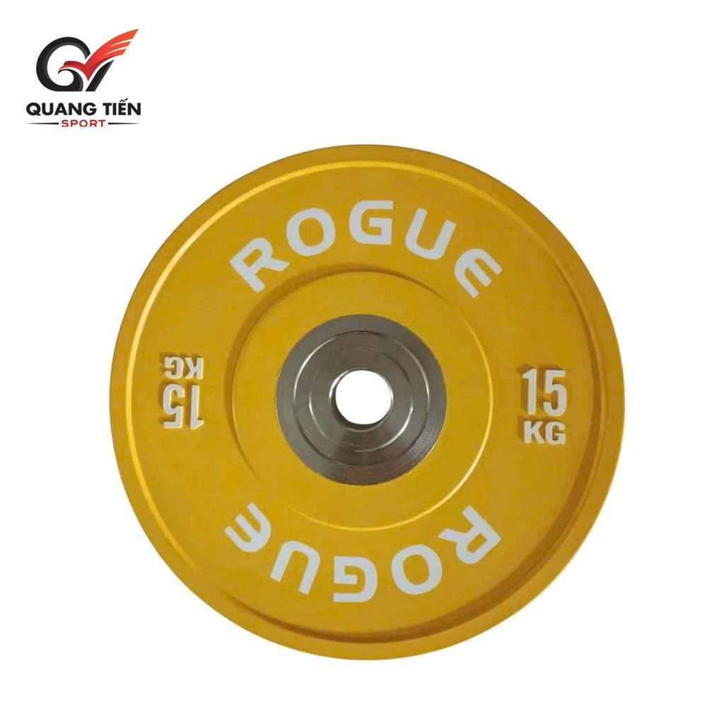 Tạ bánh cao su lõi thép nhỏ ROGUE cao cấp lỗ 50 nhập khẩu (set 5-25kg) (1 đôi bánh)