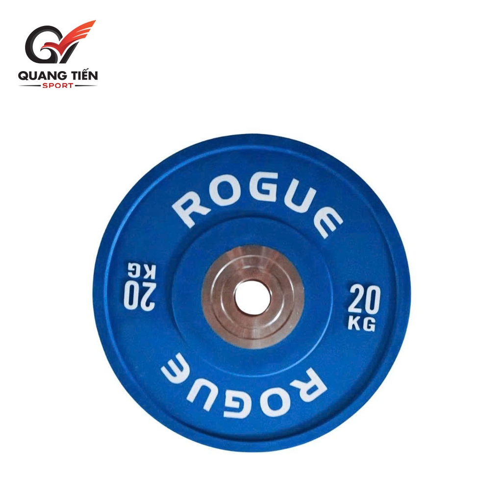 Tạ bánh cao su lõi thép nhỏ ROGUE cao cấp lỗ 50 nhập khẩu (set 5-25kg) (1 đôi bánh)