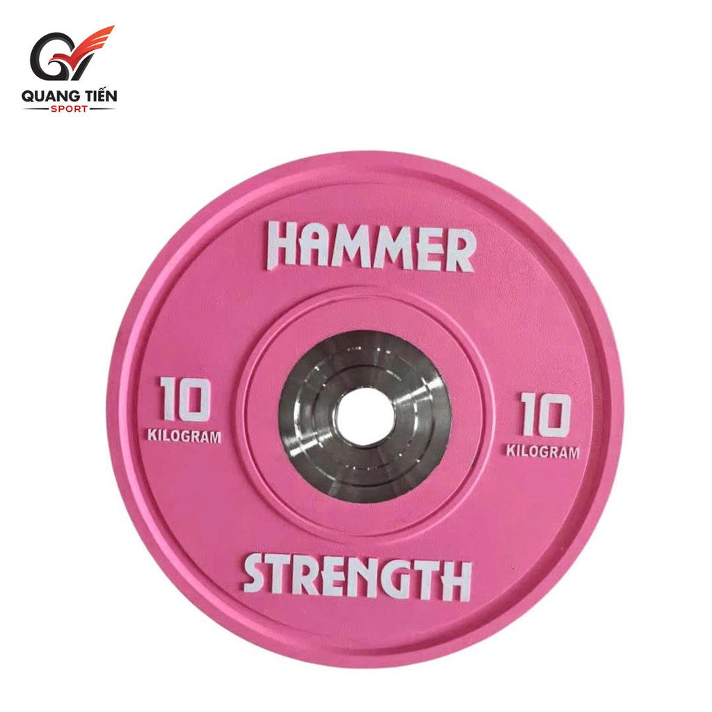 Tạ bánh cao su lõi thép nhỏ Hammer Strength cao cấp lỗ 50 nhập khẩu (giá 1 cặp)