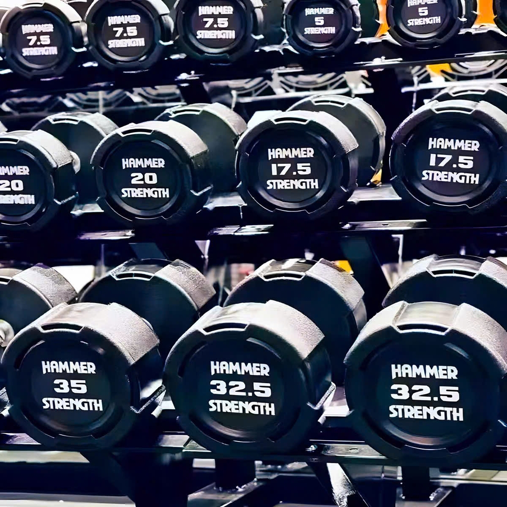 Tạ Tay Bọc Cao Su HAMMER Strength – Chống Rơi Vỡ, Tay Cầm Inox Chống Trượt (giá 1 quả)