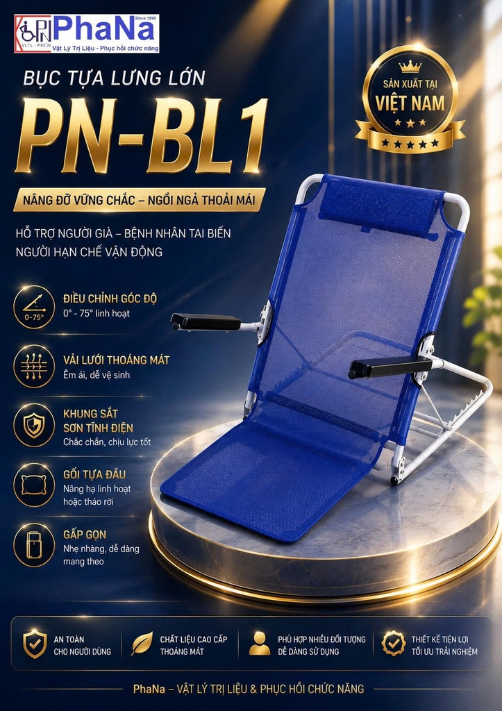 BỤC TỰA LƯNG LỚN CÓ TAY PN-BL1T