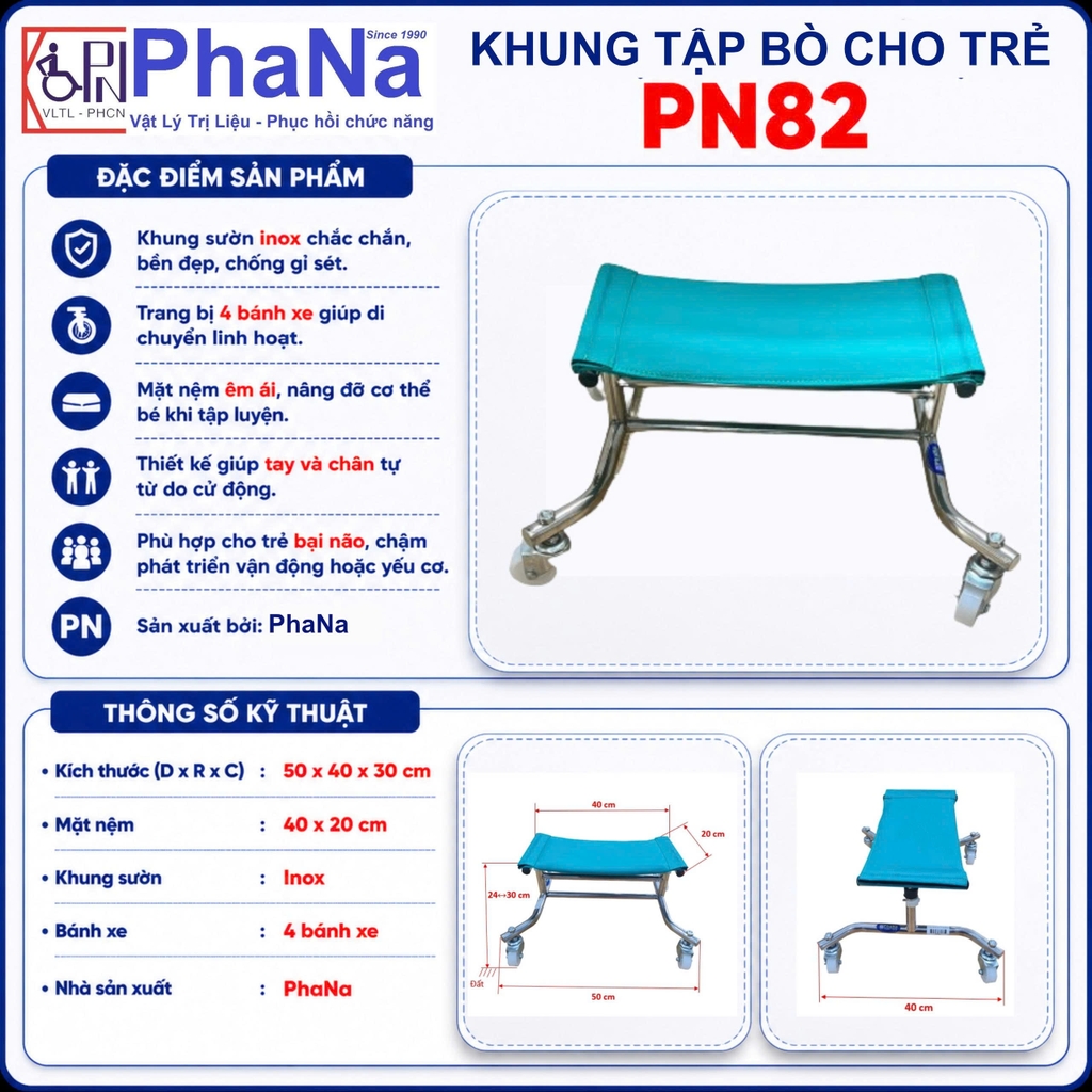 KHUNG TẬP BÒ CHO TRẺ EM PHANA -  PN82 a