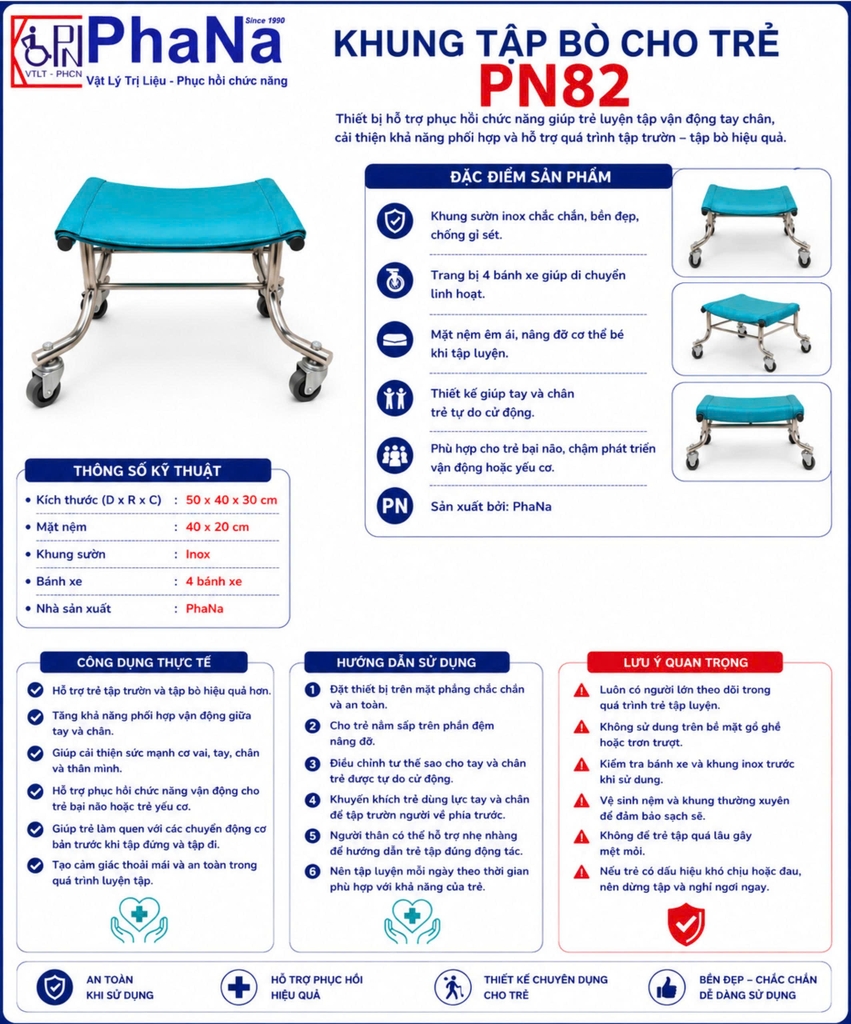 KHUNG TẬP BÒ CHO TRẺ EM PHANA -  PN82 a