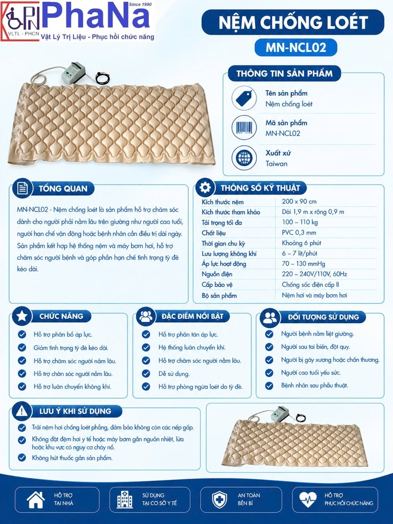 MN-NCL02 - Nệm chống loét
