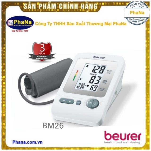 BEURER BM26 MÁY ĐO HUYẾT ÁP ĐIỆN TỬ DỄ SỬ DỤNG CHO GIA ĐÌNH