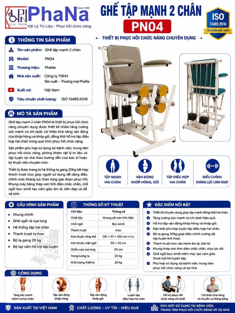 PN04 - Ghế Tập Mạnh 2 Chân