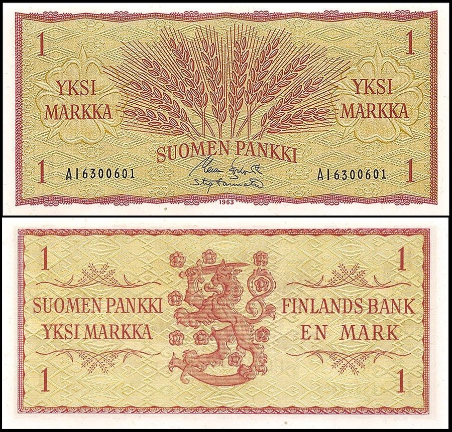 1 markka Finland 1963 Shop tiền sưu tầm D-money