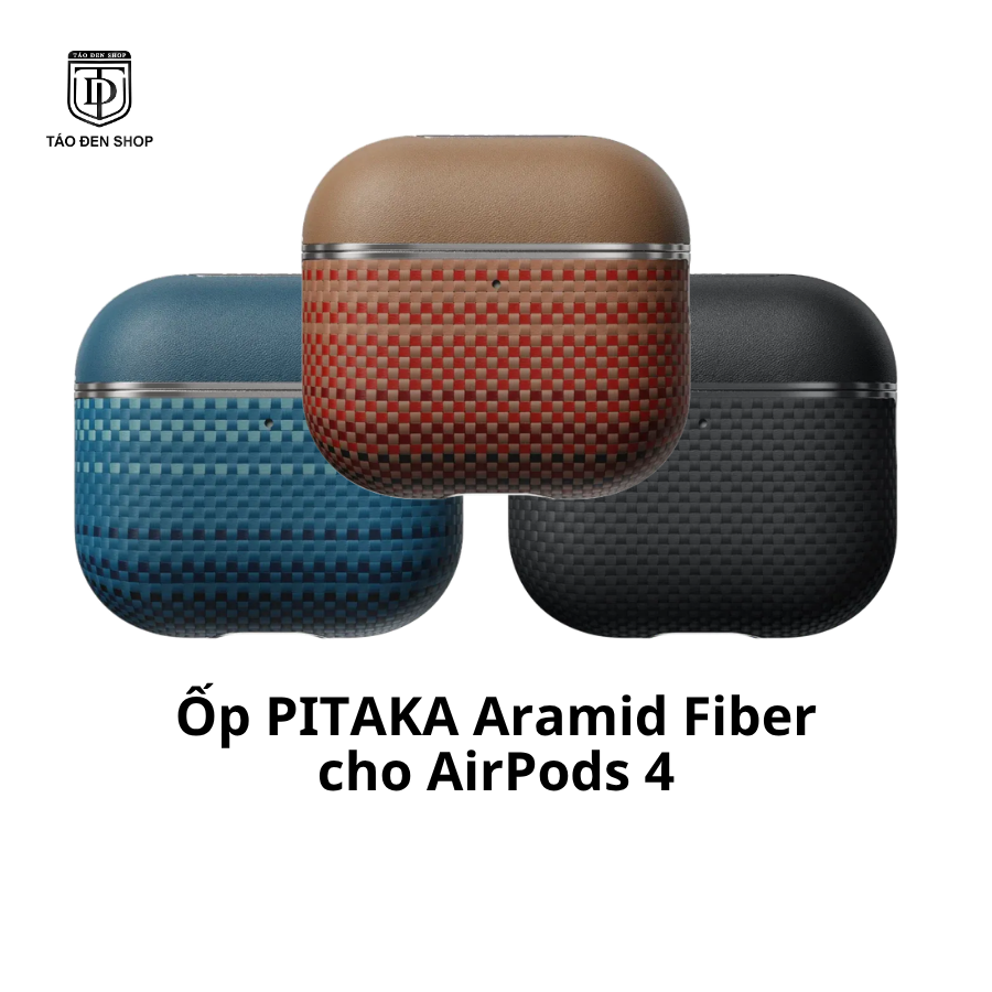 Ốp PITAKA Aramid Fiber cho AirPods 4