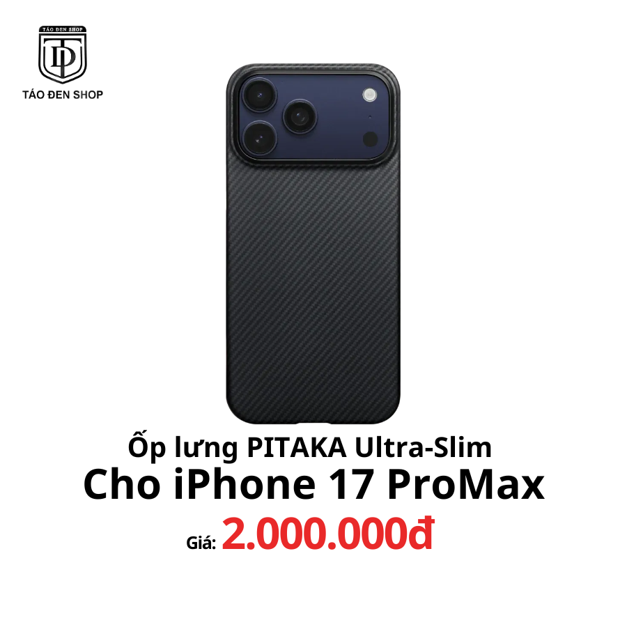 Ốp Pitaka Ultra Slim cho iPhone 17 Pro Max