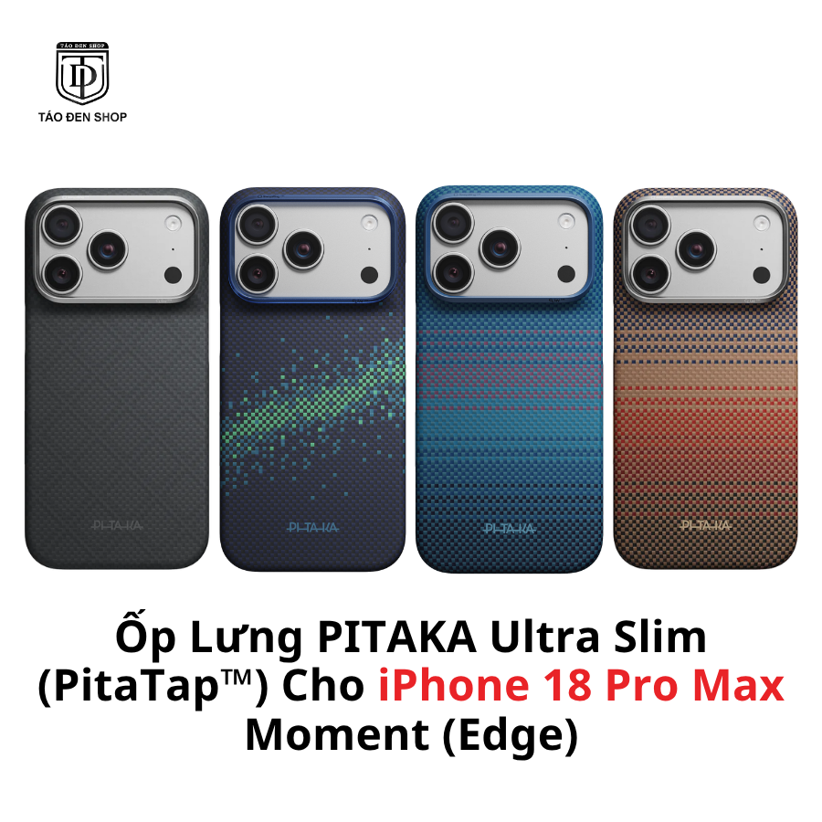 Ốp Lưng PITAKA Ultra Slim (PitaTap™) Cho iPhone 18 ProMax – Moment (Edge)