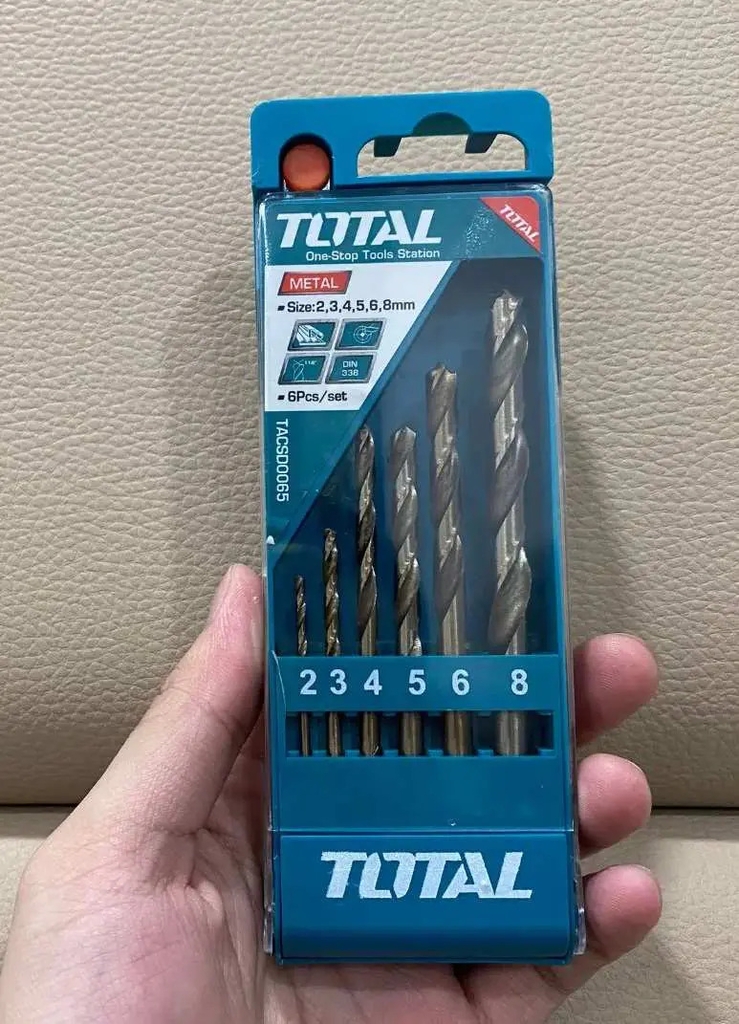 Bộ 6 mũi khoan kim loại TACSD0065 TOTAL