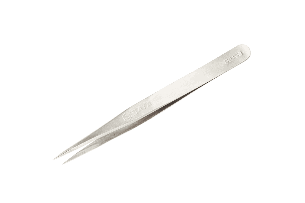 Nhíp mũi nhọn dài 135mm   SATA 03102 - EXTRA FINE POINTED TIPS TWEEZERS 135MM