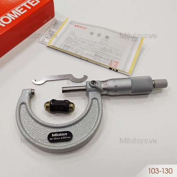 Panme đo ngoài cơ khí 25-50mm/0.001mm Mitutoyo 103-130
