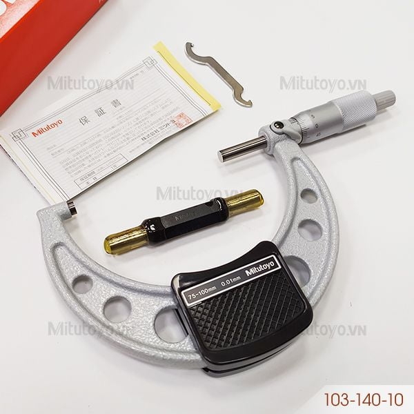 Panme đo ngoài cơ khí 75-100mm/0.01mm Mitutoyo 103-140-10
