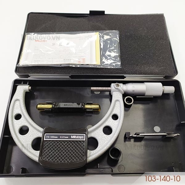 Panme đo ngoài cơ khí 75-100mm/0.01mm Mitutoyo 103-140-10