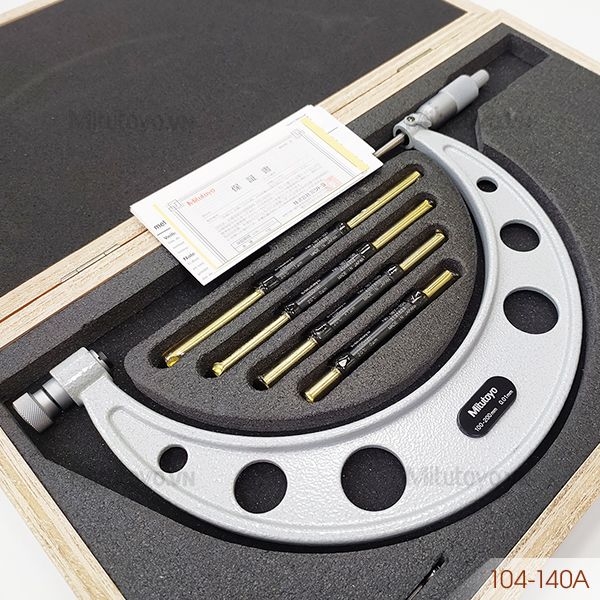 Panme đo ngoài cơ khí 100-200mm/0.01mm Mitutoyo 104-140A