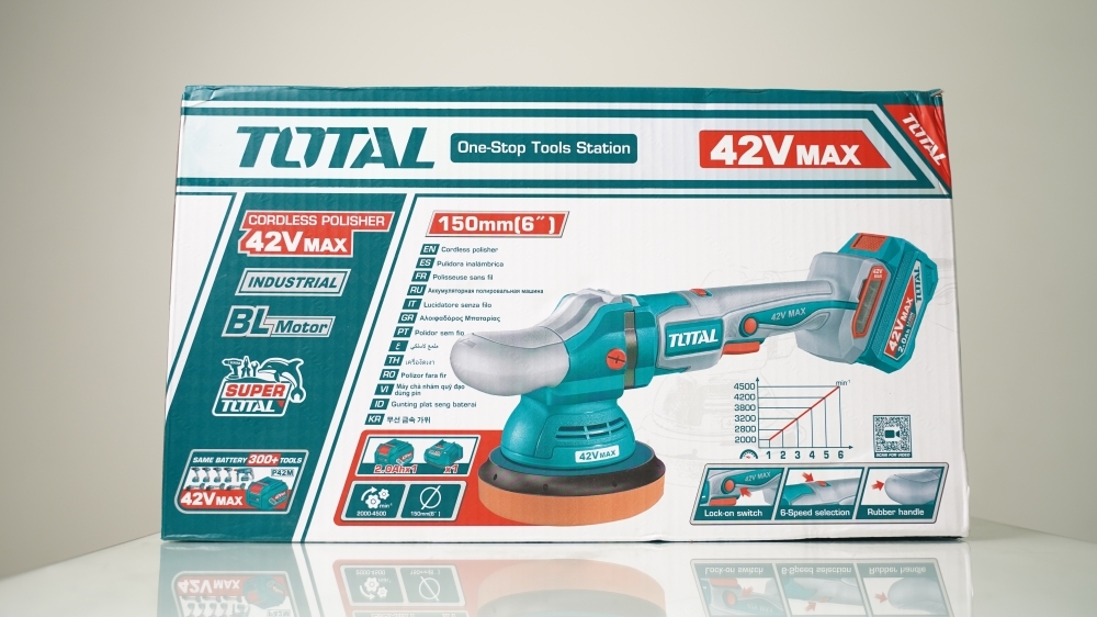 Máy đánh bóng dùng pin 42V Total TAPLI42151 150mm (1 Pin 2.0Ah, 1 Sạc)